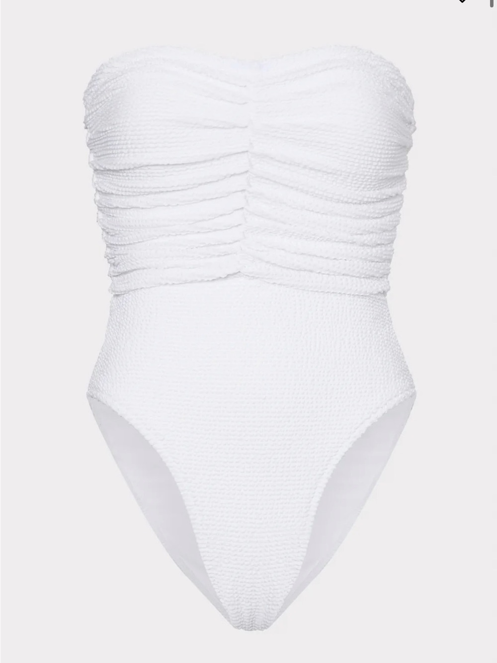 Milly Textured Ruched One Piece - Picture 3 of 4